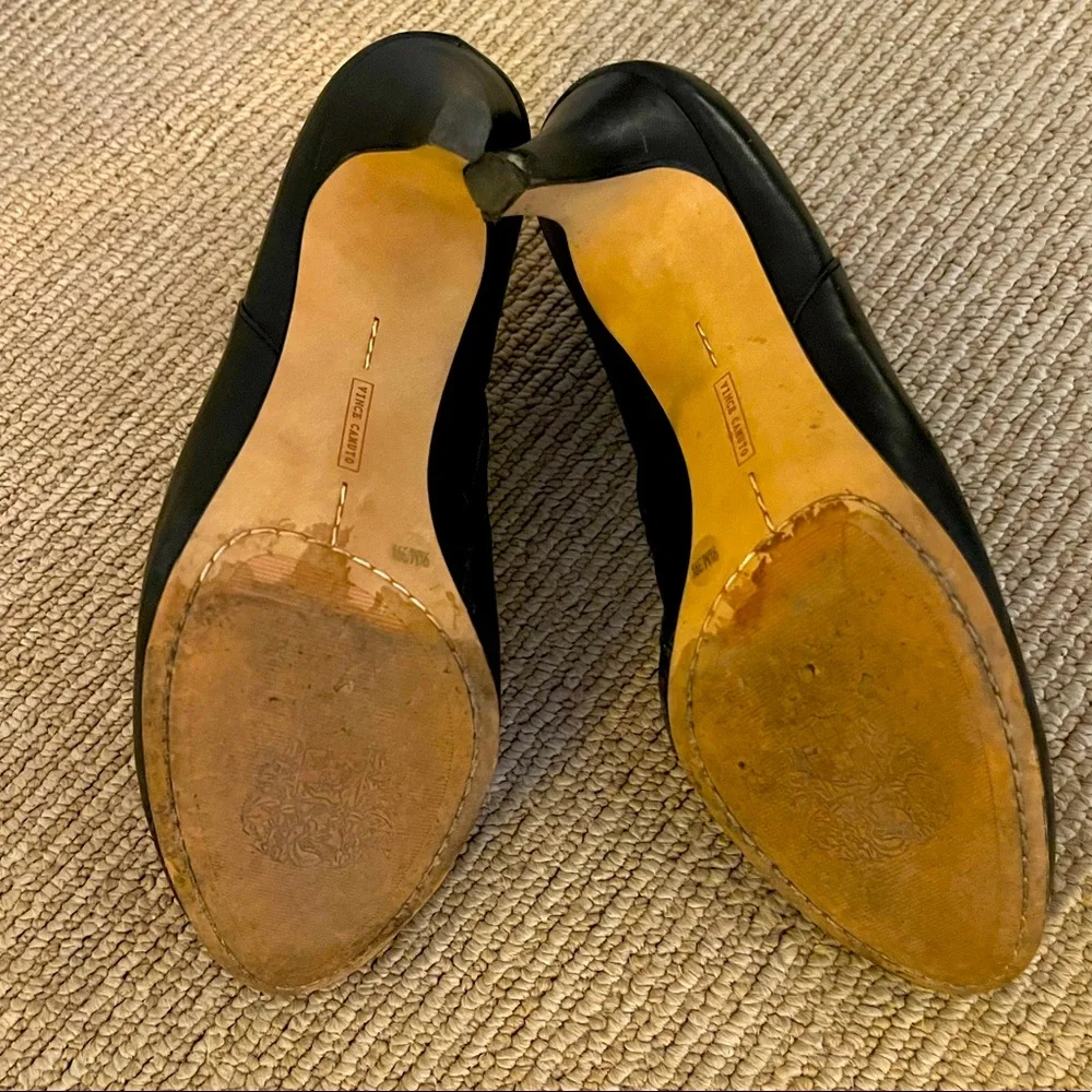 VINCE CAMUTO Black Leather Zip-Up Ankle Booties, Size 9.5 — GUC - Picture 15 of 15